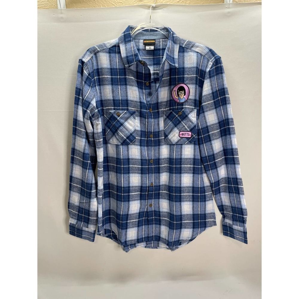 Box Lunch Bob's Burger Flannel Button Down Long sleeve Size Medium